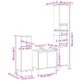 Set de muebles de baño 3 pzas madera contrachapada roble Sonoma by , Bathroom furniture - Ref: Foro24-3282655, Price: 184,05 ...