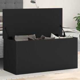 Caja de almacenaje madera de ingeniería negro 100x42x46 cm by , Storage trunks - Ref: Foro24-840661, Price: 89,65 €, Discount: %