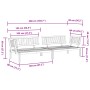 Ecksofas aus massivem Akazienholz, 2 Stück, für den Garten aus Paletten. von , Outdoor-Sofas - Ref: Foro24-3209306, Preis: 31...