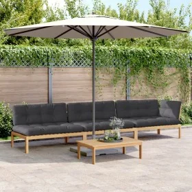 Set de sofás de palets de jardín y cojines 4 pzas madera acacia by , Outdoor sofas - Ref: Foro24-3209325, Price: 670,32 €, Di...