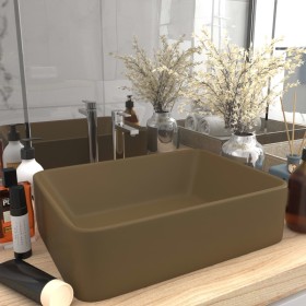 Luxus-Waschbecken aus mattweißer Keramik 41x30x12 cm von vidaXL, Sinkt - Ref: Foro24-147051, Preis: 49,88 €, Rabatt: %