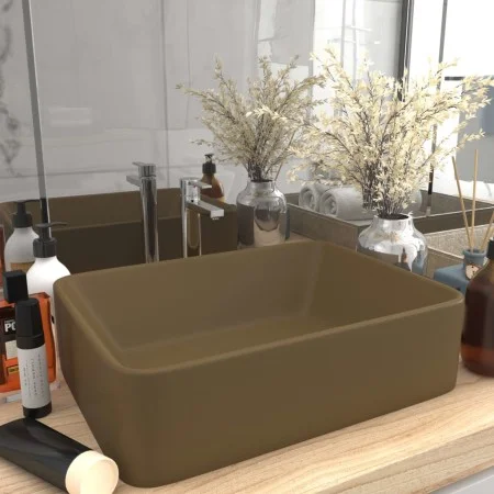 Lavabo de lujo de cerámica crema mate 41x30x12 cm by vidaXL, Sinks - Ref: Foro24-147051, Price: 49,30 €, Discount: %
