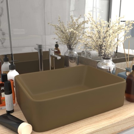 Luxus-Waschbecken aus mattweißer Keramik 41x30x12 cm von vidaXL, Sinkt - Ref: Foro24-147051, Preis: 49,88 €, Rabatt: %