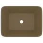 Lavabo de lujo de cerámica crema mate 41x30x12 cm by vidaXL, Sinks - Ref: Foro24-147051, Price: 49,30 €, Discount: %