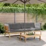 Ecksofas aus Paletten für den Garten und Kissen, 2 Stück, Akazienholz von , Outdoor-Sofas - Ref: Foro24-3209350, Preis: 462,5...