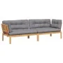 Ecksofas aus Paletten für den Garten und Kissen, 2 Stück, Akazienholz von , Outdoor-Sofas - Ref: Foro24-3209350, Preis: 462,5...