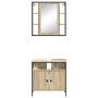 Juego de muebles de baño 2 pcs Marrón 60 x 30 x 60 cm