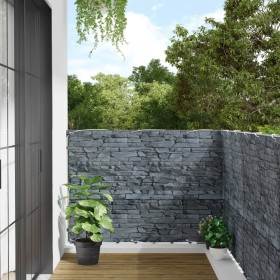 PVC balcony privacy screen stone look gray 800x120cm by , fence panels - Ref: Foro24-4005529, Price: 58,46 €, Discount: %
