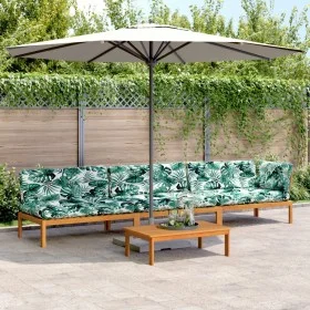 Set de sofás de palets de jardín y cojines 4 pzas madera acacia by , Outdoor sofas - Ref: Foro24-3209456, Price: 611,93 €, Di...