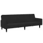 Sofá cama de 2 plazas con taburete terciopelo negro by , Sofas - Ref: Foro24-3258101, Price: 329,28 €, Discount: %