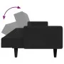 Sofá cama de 2 plazas con taburete terciopelo negro by , Sofas - Ref: Foro24-3258101, Price: 329,28 €, Discount: %