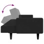 Zweiplätziges Schlafsofa mit schwarzem Samthocker. von , Sofas - Ref: Foro24-3258101, Preis: 334,81 €, Rabatt: %