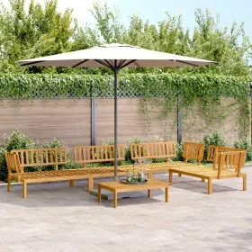 Set de sofás de palets de jardín 5 pzas madera maciza de acacia by , Outdoor sofas - Ref: Foro24-3209442, Price: 622,90 €, Di...