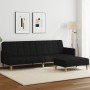Zweiplätziges Schlafsofa mit Hocker, schwarzer Stoff. von , Sofas - Ref: Foro24-3258090, Preis: 333,09 €, Rabatt: %