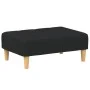 Sofá cama de 2 plazas con taburete tela negro by , Sofas - Ref: Foro24-3258090, Price: 356,38 €, Discount: %