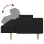 Sofá cama de 2 plazas con taburete tela negro by , Sofas - Ref: Foro24-3258090, Price: 356,38 €, Discount: %