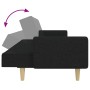 Zweiplätziges Schlafsofa mit Hocker, schwarzer Stoff. von , Sofas - Ref: Foro24-3258090, Preis: 333,09 €, Rabatt: %