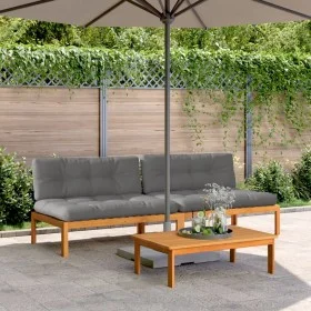 Sofás centrales de palets jardín y cojines 2 uds madera acacia by , Outdoor sofas - Ref: Foro24-3209482, Price: 381,45 €, Dis...