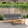 Sofás centrales de palets jardín y cojines 2 uds madera acacia by , Outdoor sofas - Ref: Foro24-3209482, Price: 382,71 €, Dis...