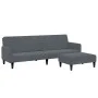 Zweiplätziges Schlafsofa mit dunkelgrauem Samt-Hocker. von , Sofas - Ref: Foro24-3258099, Preis: 334,01 €, Rabatt: %
