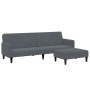 Zweiplätziges Schlafsofa mit dunkelgrauem Samt-Hocker. von , Sofas - Ref: Foro24-3258099, Preis: 339,61 €, Rabatt: %