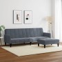 Zweiplätziges Schlafsofa mit dunkelgrauem Samt-Hocker. von , Sofas - Ref: Foro24-3258099, Preis: 339,61 €, Rabatt: %