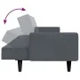 Zweiplätziges Schlafsofa mit dunkelgrauem Samt-Hocker. von , Sofas - Ref: Foro24-3258099, Preis: 334,01 €, Rabatt: %