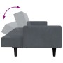 Zweiplätziges Schlafsofa mit dunkelgrauem Samt-Hocker. von , Sofas - Ref: Foro24-3258099, Preis: 339,61 €, Rabatt: %