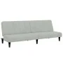 Sofá cama de 2 plazas con taburete terciopelo gris claro by , Sofas - Ref: Foro24-3258092, Price: 305,10 €, Discount: %