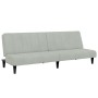 Zweiplätziges Schlafsofa mit Hocker aus hellem grauen Samtstoff. von , Sofas - Ref: Foro24-3258092, Preis: 293,55 €, Rabatt: %