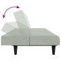 Zweiplätziges Schlafsofa mit Hocker aus hellem grauen Samtstoff. von , Sofas - Ref: Foro24-3258092, Preis: 293,55 €, Rabatt: %