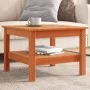 Mesa de centro madera maciza de pino marrón cera 55x55x40 cm by , Coffee table - Ref: Foro24-847175, Price: 56,99 €, Discount: %