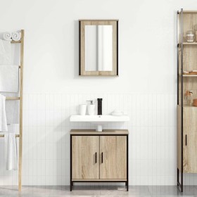 Juego de muebles de baño 2 pcs Marrón 60 x 30 x 60 cm