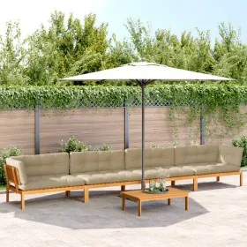 Set de sofás de palets de jardín y cojines 5 pzas madera acacia by , Outdoor sofas - Ref: Foro24-3209507, Price: 900,76 €, Di...