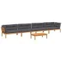 Set de sofás de palets de jardín y cojines 5 pzas madera acacia by , Outdoor sofas - Ref: Foro24-3209505, Price: 983,69 €, Di...