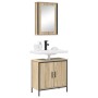 Juego de muebles de baño 2 pcs Marrón 60 x 30 x 60 cm