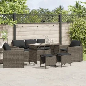 Gartenmöbel-Set, 6-teilig, mit grauen Polstern aus synthetischem Rattan. von , Gartensets - Ref: Foro24-3213551, Preis: 511,2...