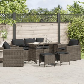 Set de muebles de jardín 6 pzas y cojines ratán sintético gris de , Conjuntos de jardín - Ref: Foro24-3213551, Precio: 482,10...