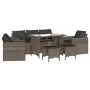 Gartenmöbel-Set, 6-teilig, mit grauen Polstern aus synthetischem Rattan. von , Gartensets - Ref: Foro24-3213551, Preis: 511,1...