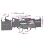 Gartenmöbel-Set, 6-teilig, mit grauen Polstern aus synthetischem Rattan. von , Gartensets - Ref: Foro24-3213551, Preis: 482,1...