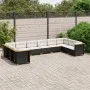 Set de sofás de jardín 10 pzas cojines ratán sintético negro by , Garden sets - Ref: Foro24-3262019, Price: 742,01 €, Discoun...