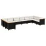 Set de sofás de jardín 10 pzas cojines ratán sintético negro by , Garden sets - Ref: Foro24-3262019, Price: 742,01 €, Discoun...