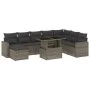 Gartenmöbel-Set 9-teilig mit grauen Polstern aus synthetischem Rattan von , Gartensets - Ref: Foro24-3267470, Preis: 554,70 €...