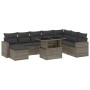 Gartenmöbel-Set 9-teilig mit grauen Polstern aus synthetischem Rattan von , Gartensets - Ref: Foro24-3267470, Preis: 564,76 €...