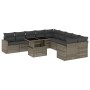 Gartensofagarnitur 11-teilig mit grauen Polstern aus synthetischem Rattan von , Gartensets - Ref: Foro24-3267540, Preis: 673,...