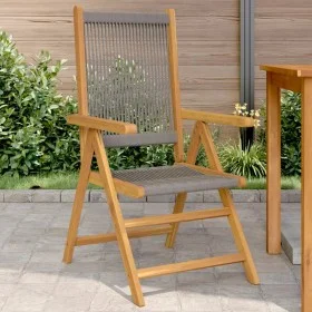 Sillas de jardín 2 uds madera maciza acacia polipropileno gris by , Garden chairs - Ref: Foro24-367655, Price: 171,22 €, Disc...