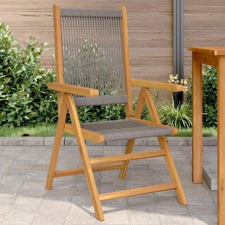 Sillas de jardín 2 uds madera maciza acacia polipropileno gris by , Garden chairs - Ref: Foro24-367655, Price: 174,57 €, Disc...