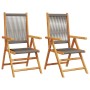 Sillas de jardín 2 uds madera maciza acacia polipropileno gris by , Garden chairs - Ref: Foro24-367655, Price: 174,57 €, Disc...