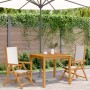 Sillas de jardín 2 uds madera maciza acacia y tela crema blanco von , Gartenstühle - Ref: Foro24-367657, Preis: 154,52 €, Rab...