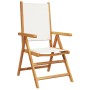 Sillas de jardín 2 uds madera maciza acacia y tela crema blanco von , Gartenstühle - Ref: Foro24-367657, Preis: 154,52 €, Rab...